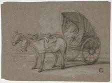 Huckster Cart, c. 1790. Creators: Thomas Barker, Thomas Jones Barker