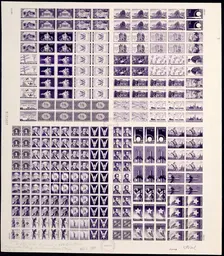 Huck Press experimental plate proof, 1957. Creator: Bureau of Engraving and Printing