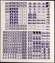 Huck Press experimental plate proof, 1957. Creator: Bureau of Engraving and Printing