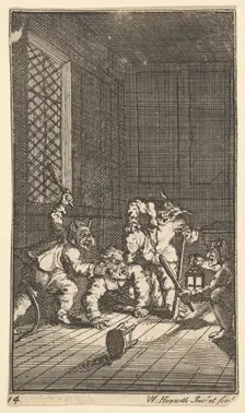 Hudibras Catechized (Seventeen Small Illustrations for Samuel Butler's Hudibras, no. 14), 1721-26. Creator: William Hogarth