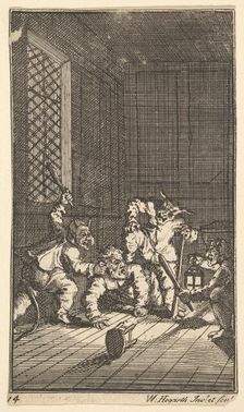 Hudibras Catechized (Seventeen Small Illustrations for Samuel Butler's Hudibras, no. 14), 1721-26. Creator: William Hogarth