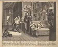 Hudibras and the Lawyer (Plate 12: Illustrations to Samuel Butler's Hudibras), 1725-30 (?). Creator: Unknown