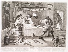 Hudibras beats Sidrophel and his man Whacum 18th century. Creator: William Hogarth