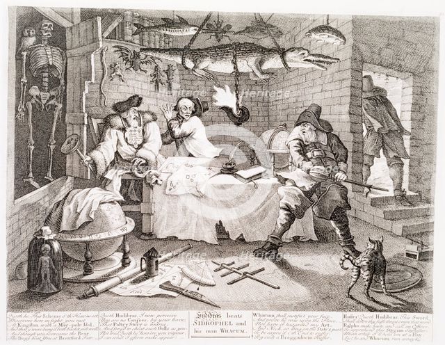 'Hudibras beats Sidrophel and his man Whacum', 18th century. Creator: William Hogarth.