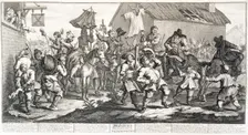 Hudibras encounters the Skimmington 18th century. Creator: William Hogarth