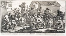 Hudibras encounters the Skimmington 18th century. Creator: William Hogarth