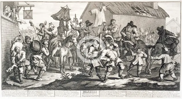 'Hudibras encounters the Skimmington', 18th century. Creator: William Hogarth.