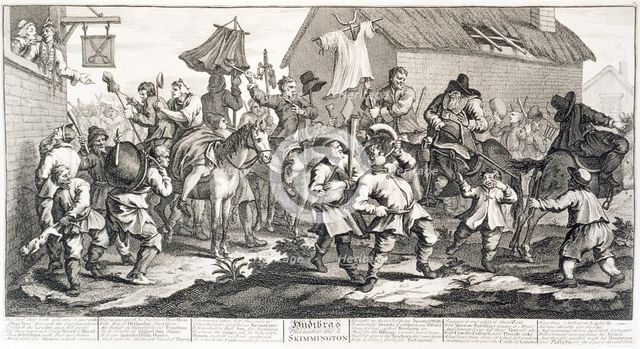 'Hudibras encounters the Skimmington', 18th century. Creator: William Hogarth.