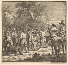 Hudibras First Adventure (Seventeen Small Illustrations for Samuel Butler's Hudibras, n..., 1721-26. Creator: William Hogarth