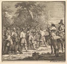 Hudibras First Adventure (Seventeen Small Illustrations for Samuel Butler's Hudibras, n..., 1721-26. Creator: William Hogarth