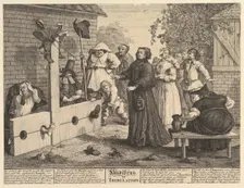 Hudibras in Tribulation (Twelve Large Illustrations for Saumel Butler's Hudibr..., February 1725-26. Creator: William Hogarth