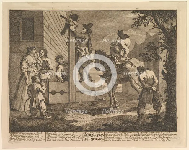 Hudibras Triumphant (Twelve Large Illustrations for Samuel Butler's Hudibras, Plate 4), 1725-68. Creator: William Hogarth.