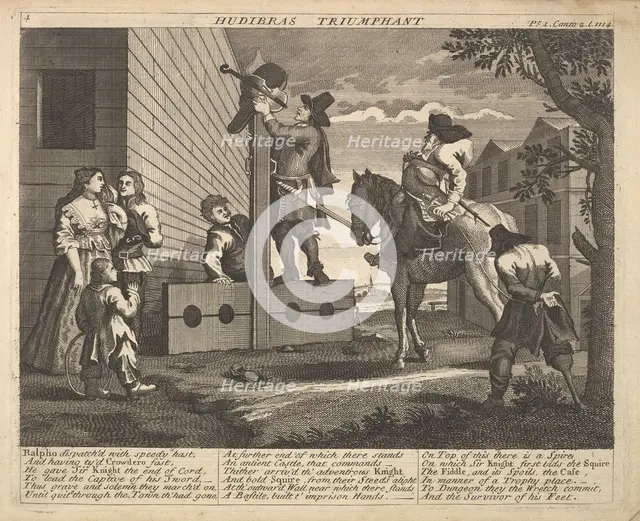 Hudibras Triumphant (Plate 4: Illustrations to Samuel Butler's Hudibras), 1725-30 (?). Creator: Unknown.