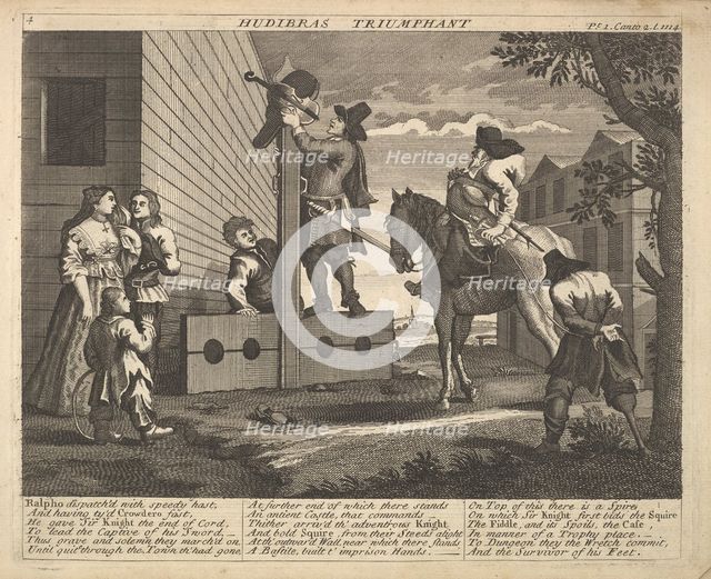 Hudibras Triumphant (Plate 4: Illustrations to Samuel Butler's Hudibras), 1725-30 (?). Creator: Unknown.