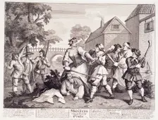 Hudibras Vanquished by Trulla 18th century. Creator: William Hogarth