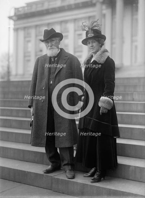 Hudson Maxim with wife Lillian Durban Maxim, 1917.  Creator: Harris & Ewing.