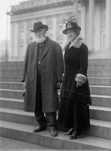 Hudson Maxim with wife Lillian Durban Maxim, 1917. Creator: Harris & Ewing
