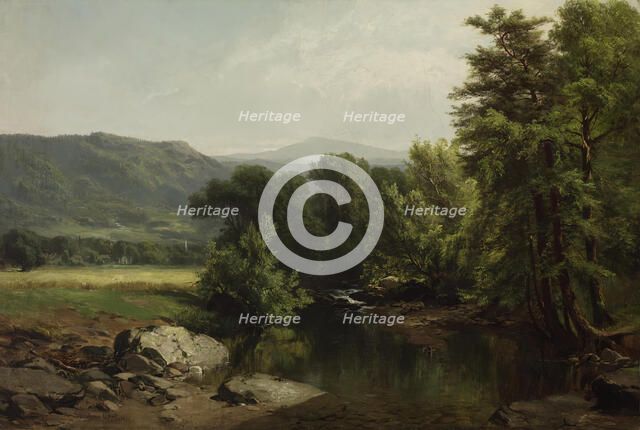 Hudson River Landscape, 1858. Creator: James McDougal Hart.