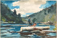 Hudson River, Logging, 1891-1892. Creator: Winslow Homer