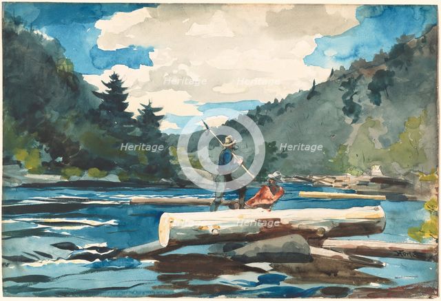 Hudson River, Logging, 1891-1892. Creator: Winslow Homer.