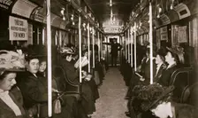 Hudson River subway train, New York, USA, c1901. Creator: Edwin Levick