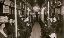 Hudson River subway train, New York, USA, c1901. Creator: Edwin Levick