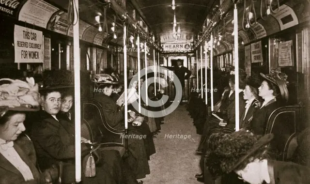 Hudson River subway train, New York, USA, c1901. Creator: Edwin Levick.