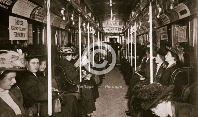 Hudson River subway train, New York, USA, c1901. Creator: Edwin Levick.