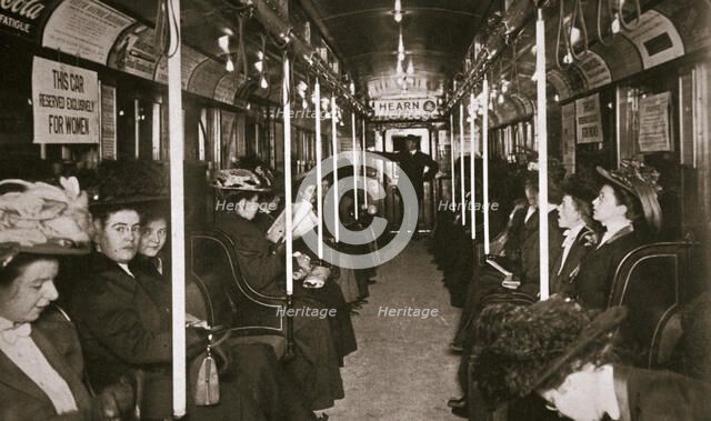 Hudson River subway train, New York, USA, c1901. Artist: Edwin Levick