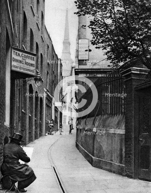 Huggin Lane, London, 1926-1927.Artist: Paterson