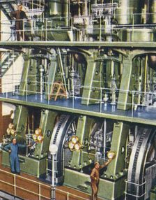 Huge triple expansion pumping engine, 1938