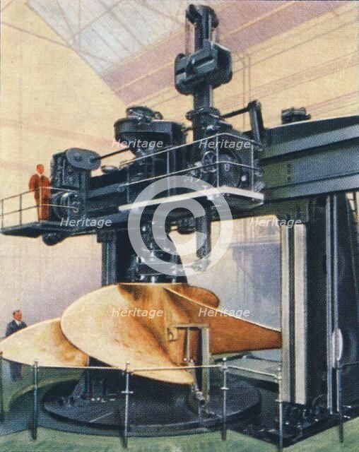 Huge vertical boring mill, 1938. Artist: Unknown.
