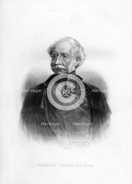 Hugh Gough, 1st Viscount Gough, British field-marshal, 19th century. Artist: Unknown