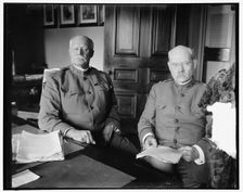 Hugh L. Scott & Tasker H. Bliss at desk, between 1910 and 1920. Creator: Harris & Ewing