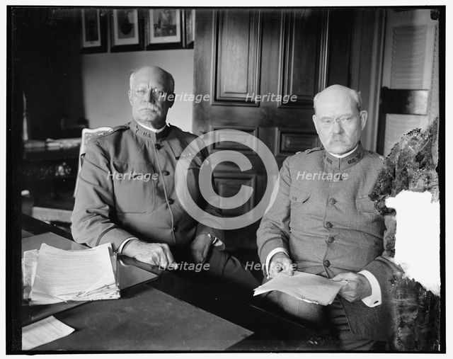 Hugh L. Scott & Tasker H. Bliss at desk, between 1910 and 1920. Creator: Harris & Ewing.