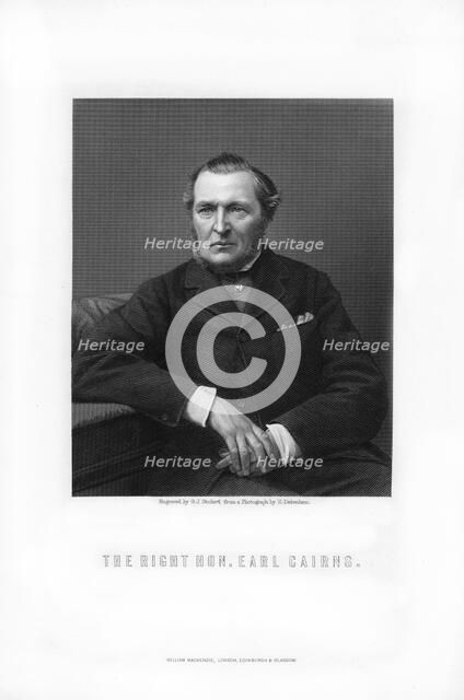 Hugh McCalmont Cairns, 1st Earl Cairns, British statesman, 1881.Artist: George J Stodart
