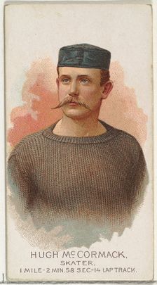 Hugh McCormack, Skater, from World's Champions, Series 2 (N29) for Allen & Ginter Cigarett..., 1888. Creator: Allen & Ginter