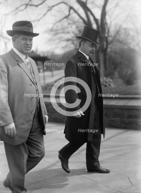 Hughes, William. Rep. from New Jersey, 1903-1912; Senator, 1913-1918. Left, with Sen. Saulsburg,1913 Creator: Harris & Ewing.