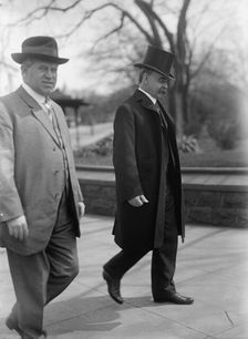 Hughes, William. Rep. from New Jersey, 1903-1912; Senator, 1913-1918. Left, with Sen. Saulsburg,1913 Creator: Harris & Ewing