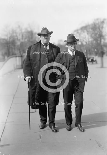 Hughes, William, Rep. from New Jersey, 1903-1912; Senator, 1913-1918. Right, with Ollie James, 1914. Creator: Harris & Ewing.