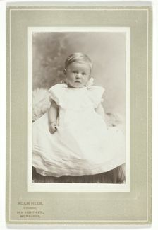 Hugo Tscharuack (in white christening dress), July 17, 1896. Creator: Adam Heeb