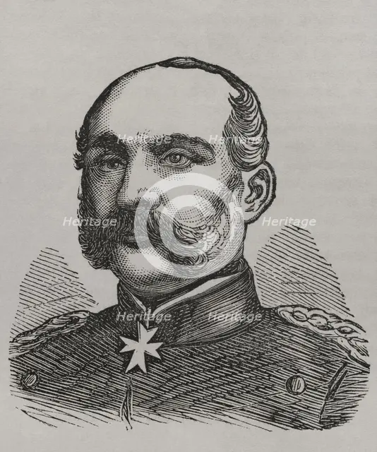 Hugo von Kirchbach (1809-87), Prussian general who led the V Corps during Franco-Prussian War, 1870. Creator: Unknown.