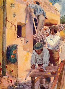 Huguenots Building their Homesteads 1909. Artist: GS Smithard
