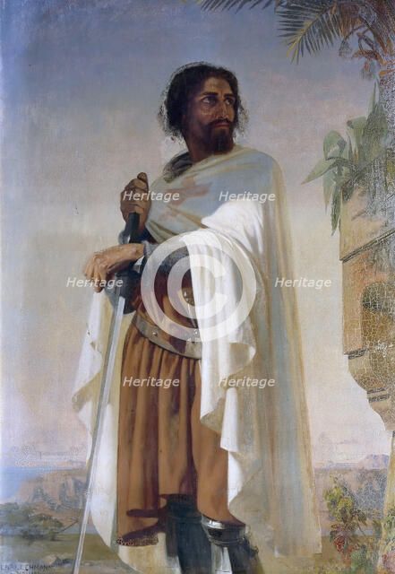 Hugues de Payens, Grand Master of the Knights Templar. Artist: Lehmann, Henri (1814-1882)