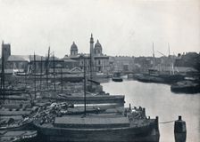 Hull - Prince's Dock: With The Wilberforce Memorial and Dock Offices 1895