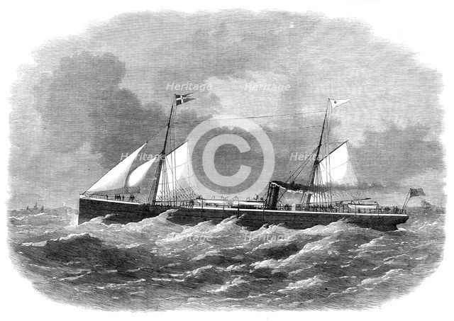 Hull steam-ship Orlando, for passenger traffic to Sweden, 1870. Creator: Unknown.