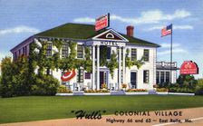 Hulls Colonial Village Hotel, Rolla, Missouri, USA, 1953