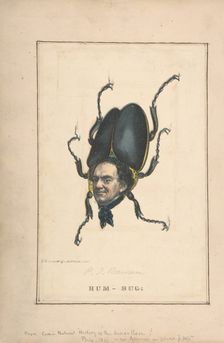 Hum-Bug (P. T. Barnum), from the Comic Natural History of the Human Race, 1851. Creators: Henry Louis Stephens, L. Rosenthal