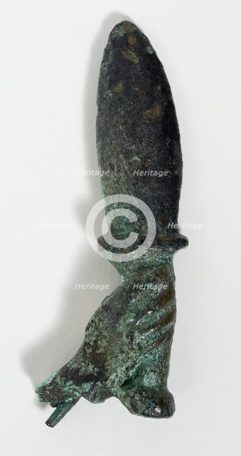 Human Hand and Dagger Fragment, Roman Period (30 BCE-395 CE) or later. Creator: Unknown.