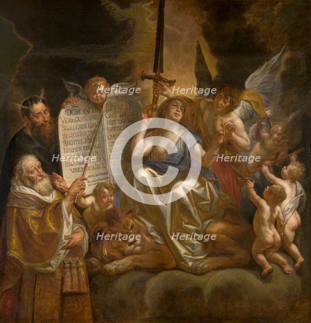 Human Law Founded on the Divine Justice, 1665. Creator: Jordaens, Jacob (1593-1678).